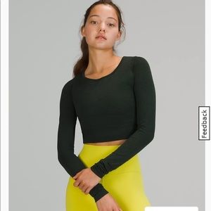 Lululemon ebb to street cropped long sleeve